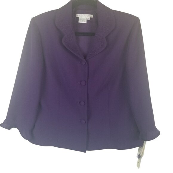 NWT Women's Plum/Purple Office Career Closet Staple Blazer Sz 12 - Picture 1 of 7